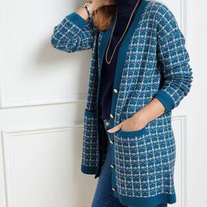 Talbots Plus Pure Merino Wool Cardigan NWT